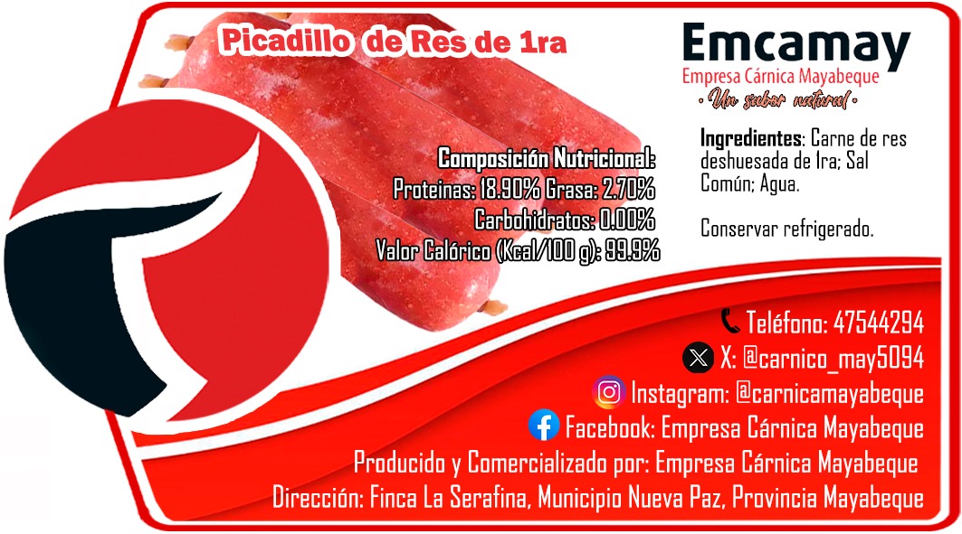 Picadillo de Carne de Res de 1era (Formato. 460 G a 1 KG)