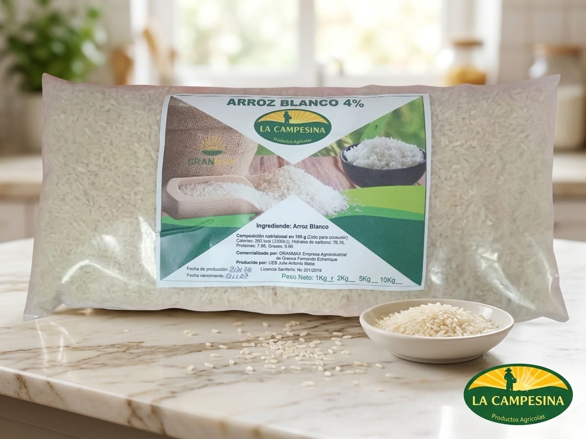Arroz Blanco (Nacional) paquete 1 Kg 
