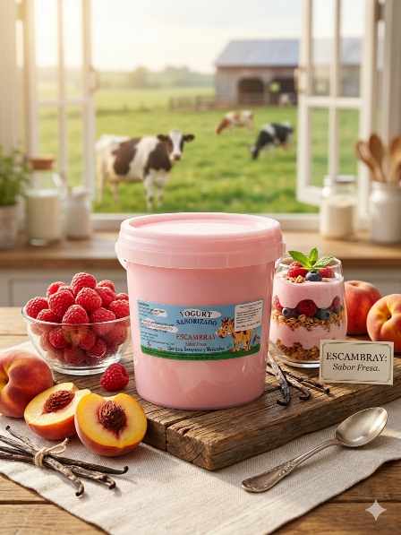 Yogurt sabor fresa.   ( 4lt)